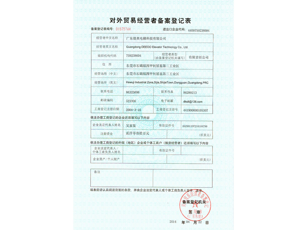 對外（wài）貿易經營（yíng）許可
